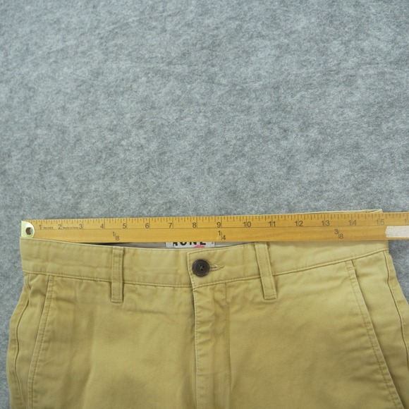Acne Pants Mens 29 Beige Khaki Chino Roc Twill Flat Front Mid Rise Zip Fly - Picture 8 of 12
